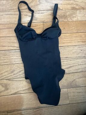 SKIMS Black Seamless Sculpt Thong Bodysuit Shapewear